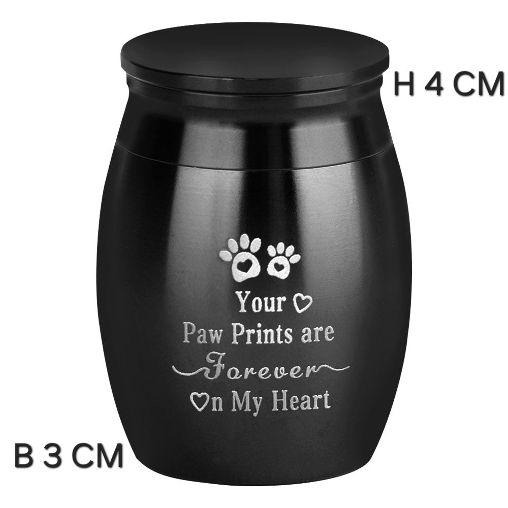 Mini Urn - Zwart - H 4 cm