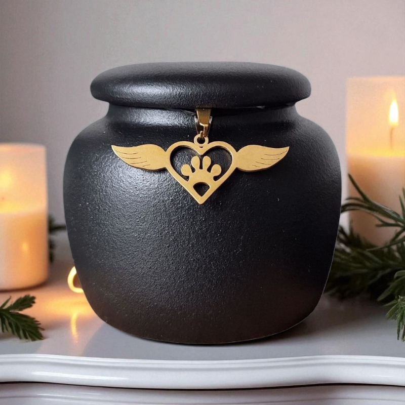 Mini urn met keepsake hangertjes - 150 ML
