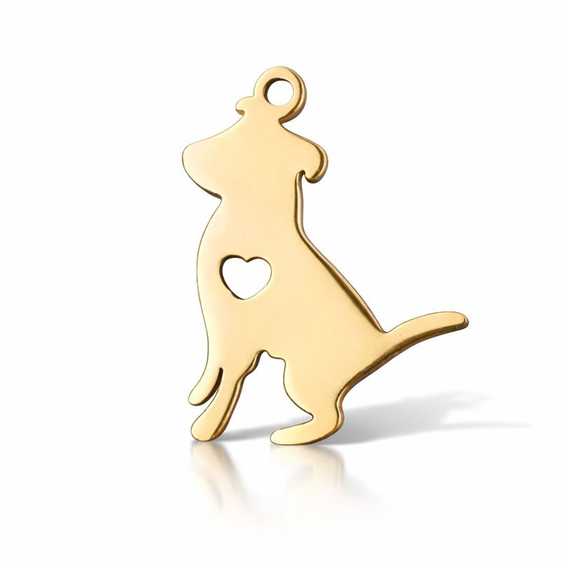 Memorial Flesje - Hond - Goud