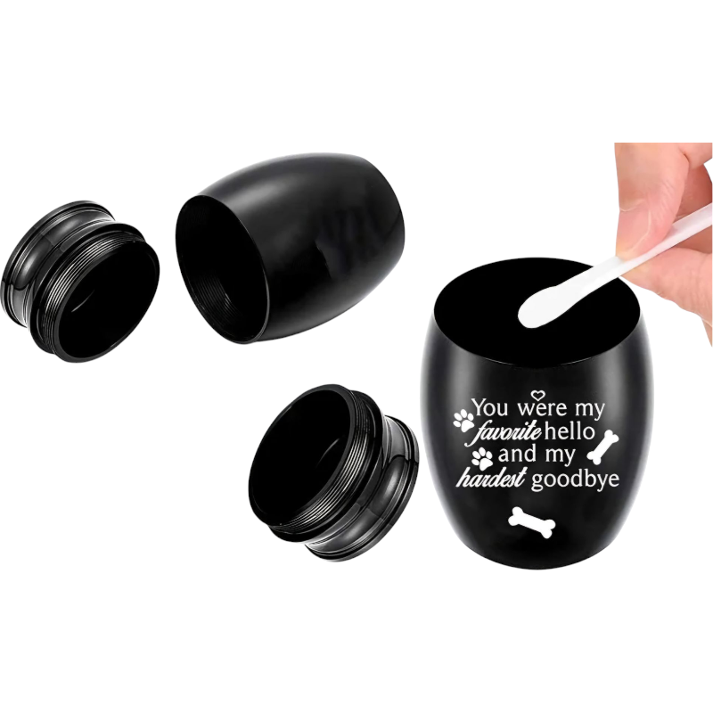 Mini Urn - Zwart - H 4 cm