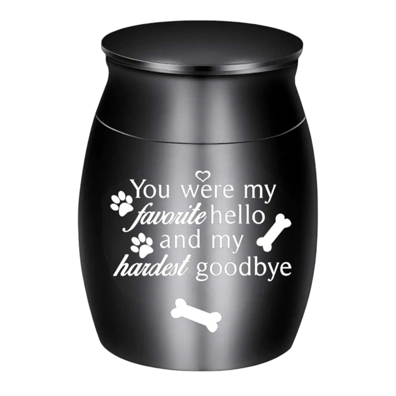 Mini Urn - Zwart - H 4 cm