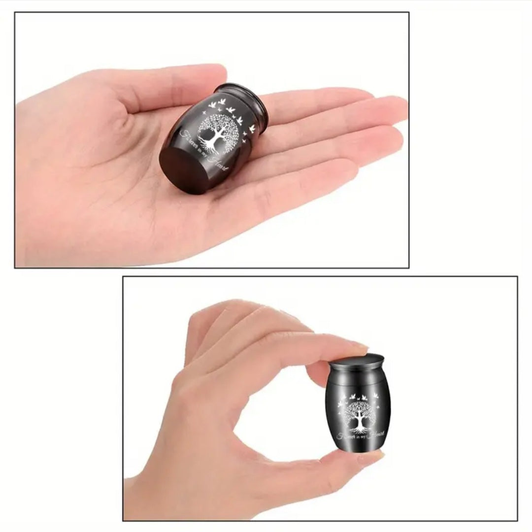 Mini Urn - Zwart - H 4 cm