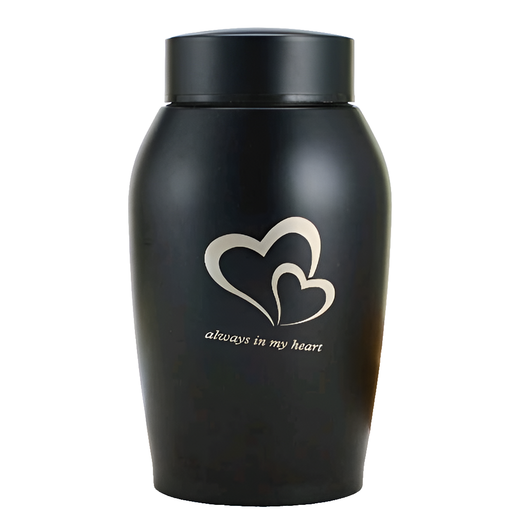 Urn Black - Stainless Steel 250 ML - Always in my heart