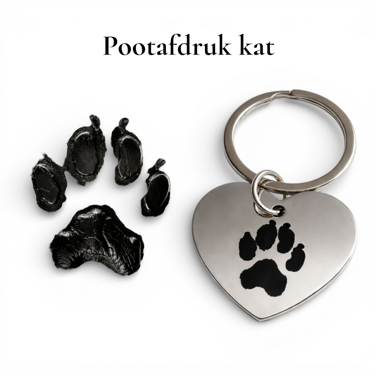 Sleutelhanger met pootafdruk