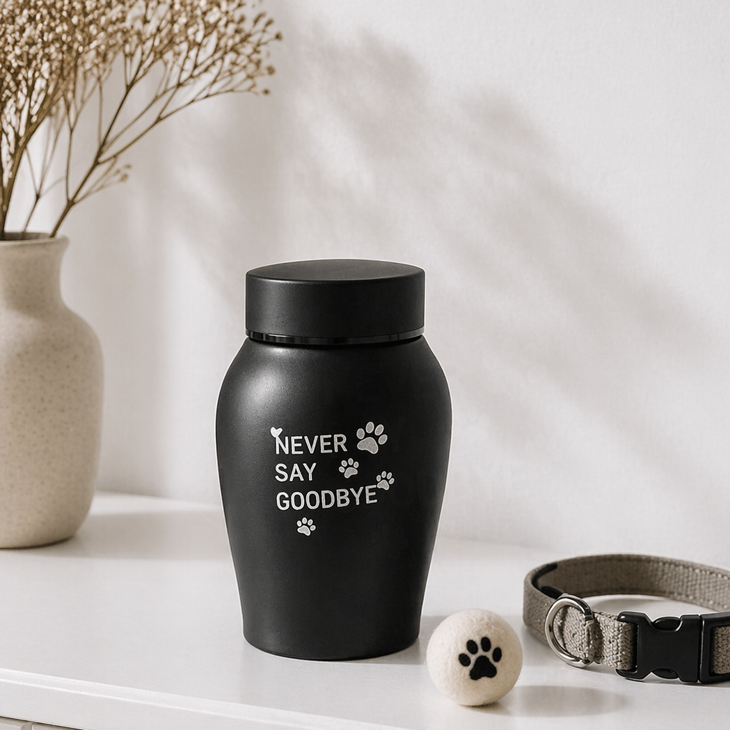 Urn hond - RVS - Zwart