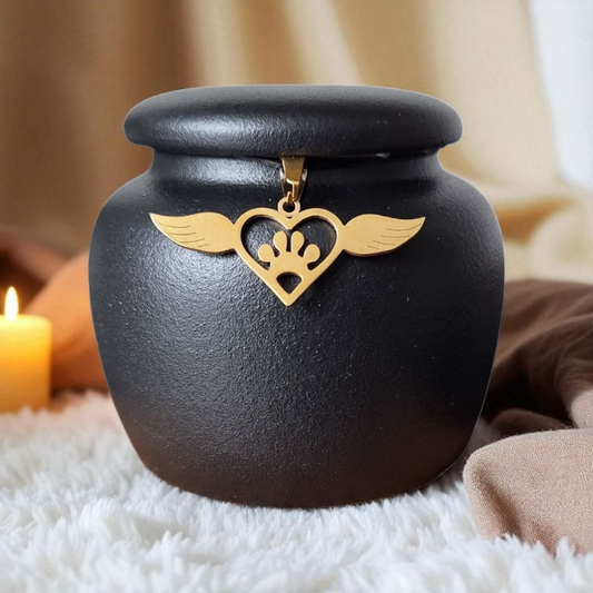 Mini urn met keepsake hangertjes - 150 ML