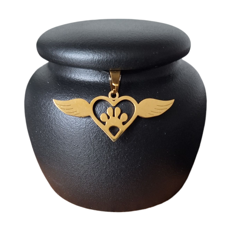 Mini urn met keepsake hangertjes - 150 ML