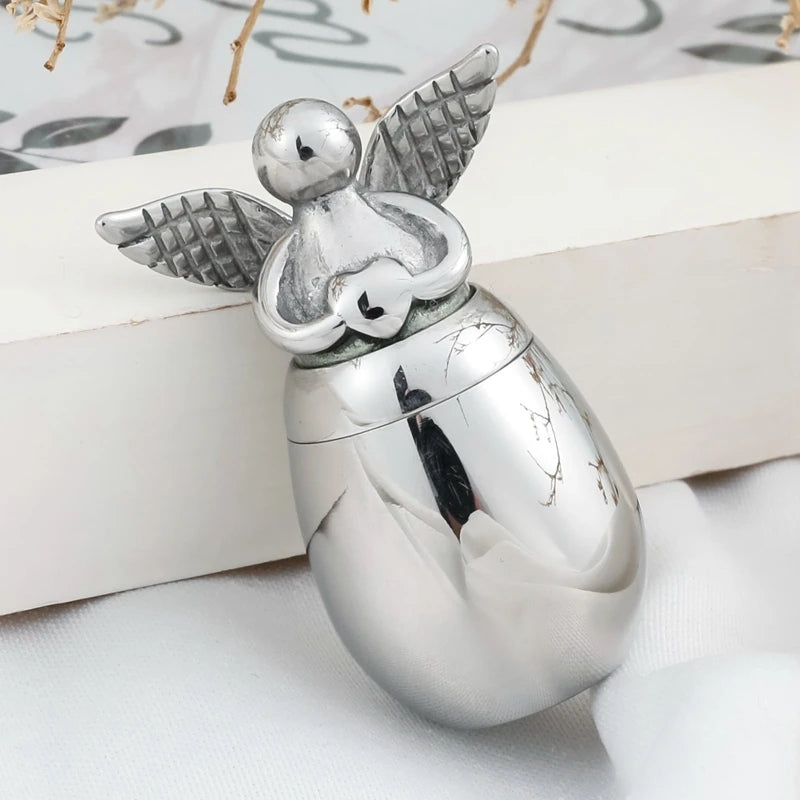 Mini Urn Engel 3.8 cm - Zilver