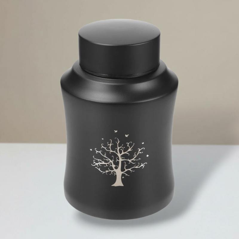 Urn kat - 250 ML - Zwart - Levensboom