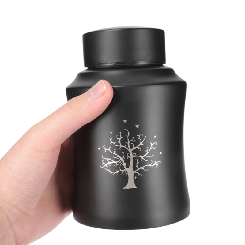 Honden Urn - 250 ML - Zwart - Levensboom