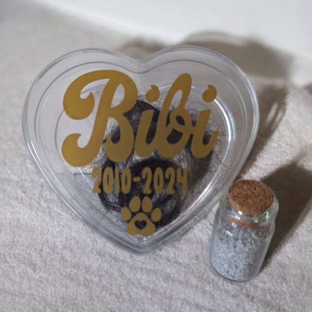 Bewaardoosje in Hartjesvorm – met Naam - Een Prachtig Aandenken voor je Huisdier - Memory Box

