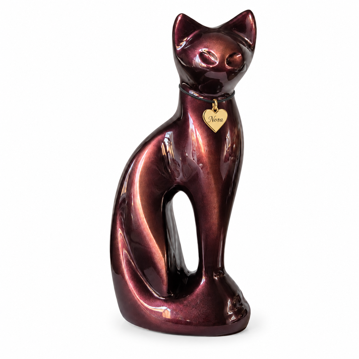 Kattenurn zittende kat - Bruin/Rood – 400 ml