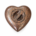 Mini urn - Bruin hart - 110 ML