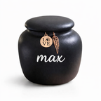 Mini urn with keepsake pendants - 7 x H 7 cm