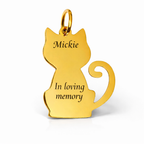 Hanger met gravure - Kat