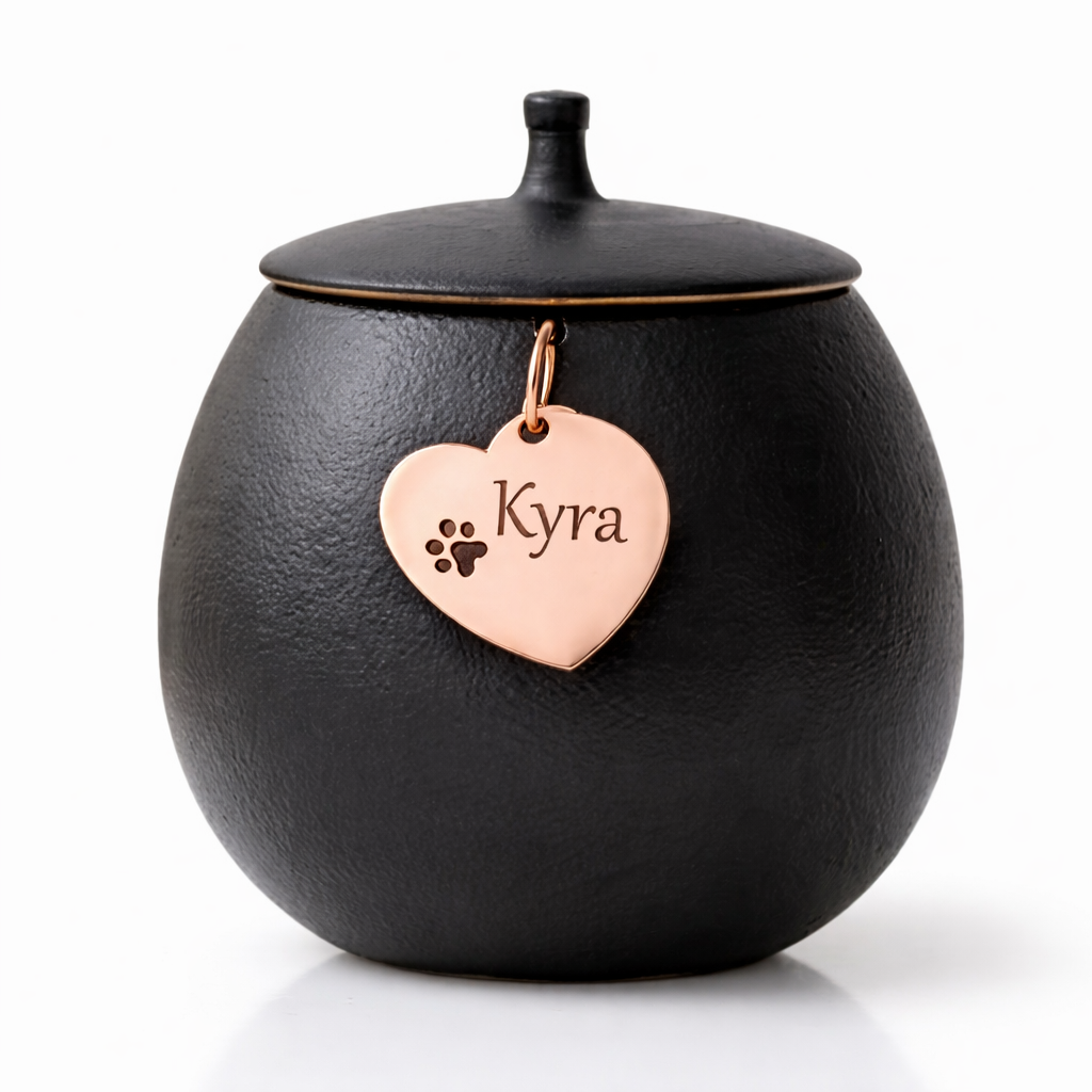 Urn Hond - 200 ML - Zwart - Met Hangertjes