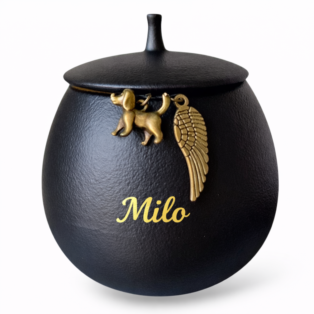 Urn Hond - 200 ML - Zwart - Met Hangertjes