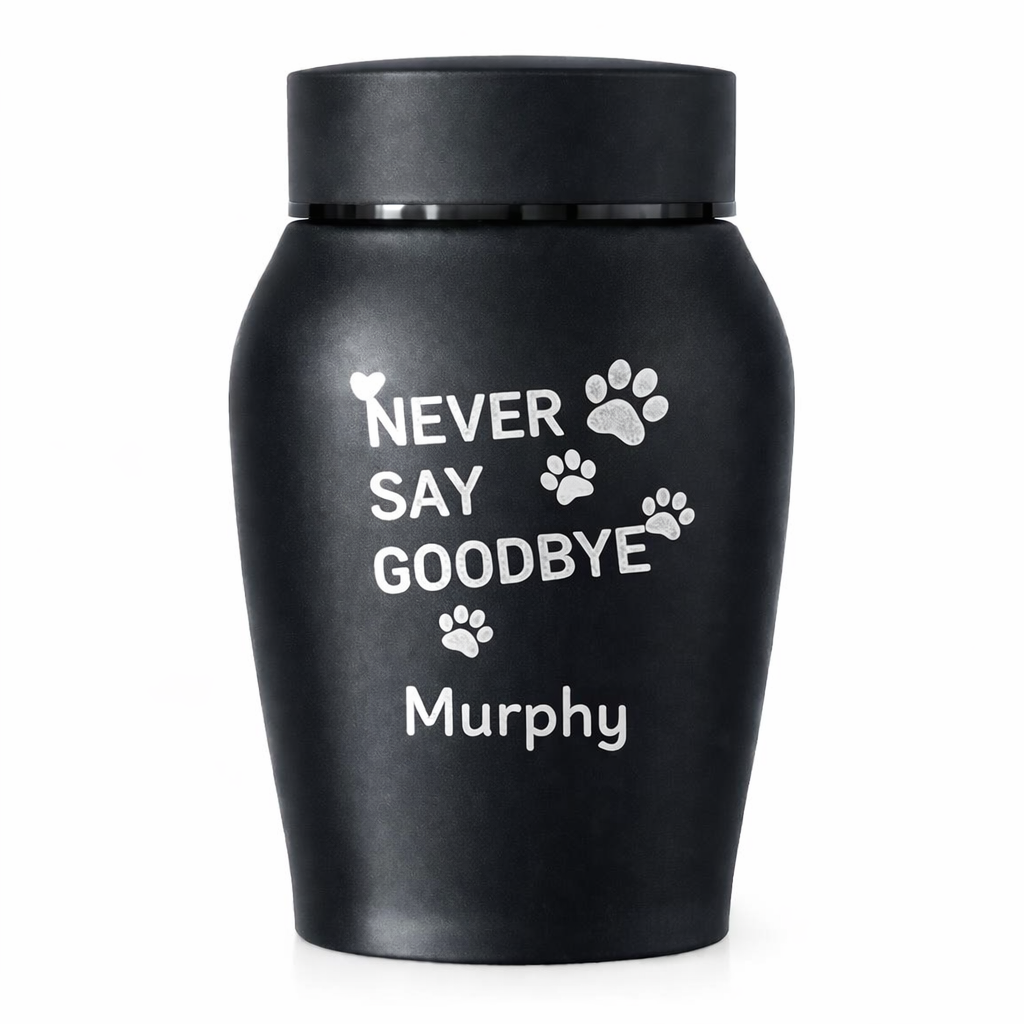 Urn Black - Stainless Steel 250 ML - Never say goodbye