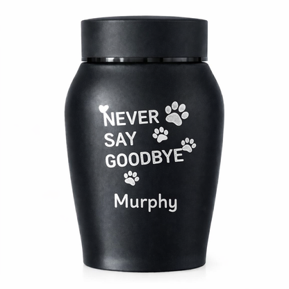 Urn Black - Stainless Steel 250 ML - Never say goodbye