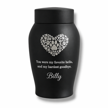 Urn Black - Stainless Steel 250 ML - Favorite Hello Hardest Goodbye