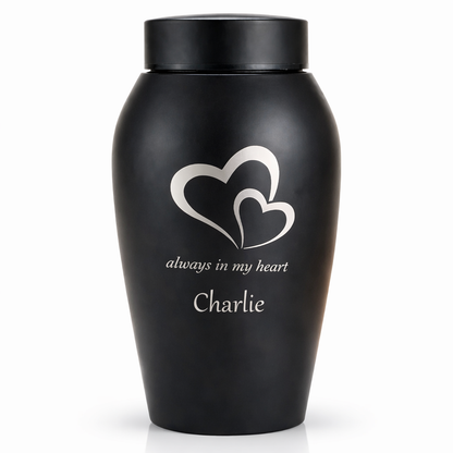 Urn Black - Stainless Steel 250 ML - Always in my heart