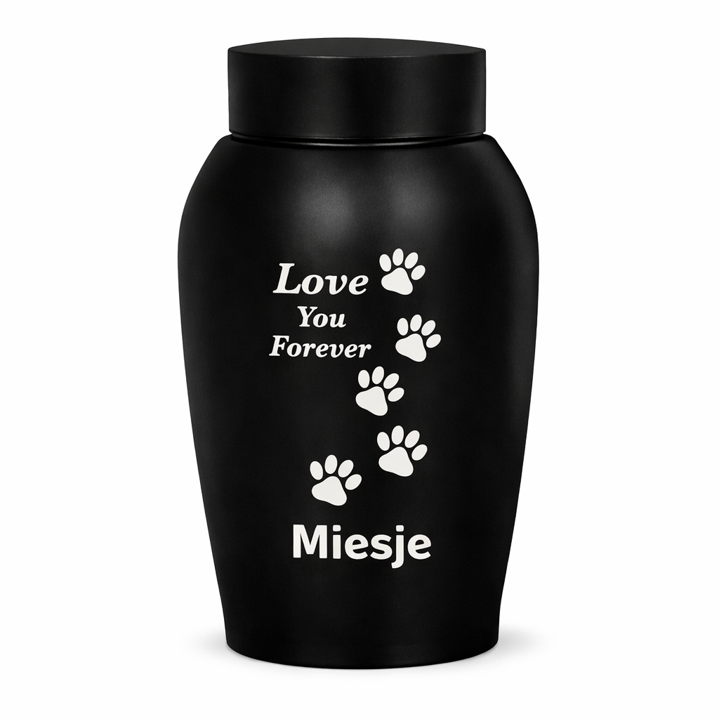 Urn Black - Stainless Steel 500ML - Love you forever