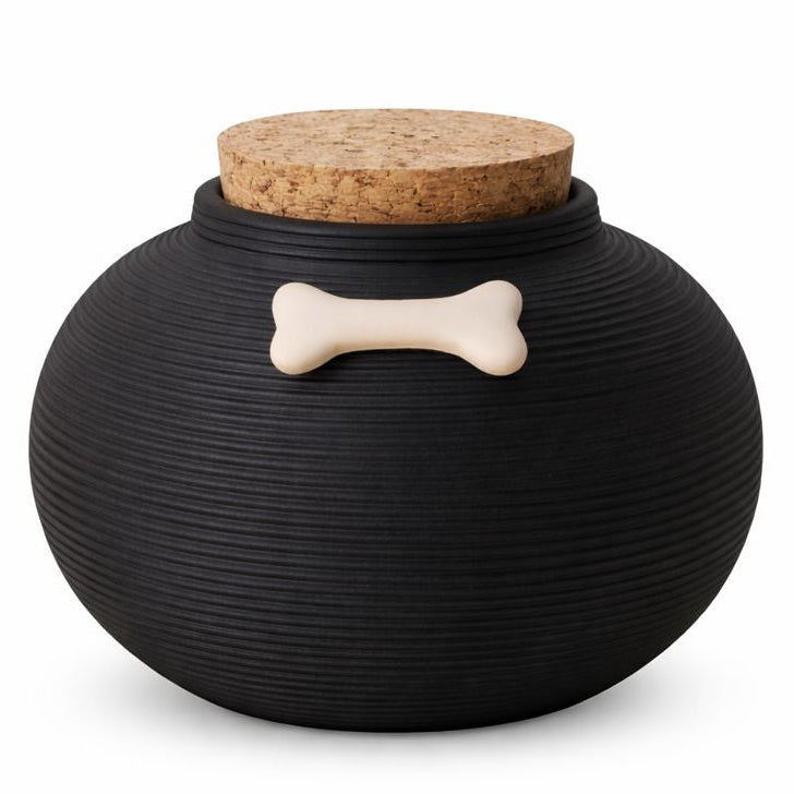 as urn voor hond - zwart - keramiek