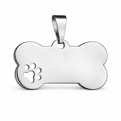 Memorial flesje - Hond  - Gegraveerde hanger