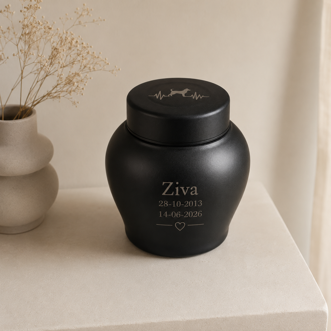 Urn Hond - RVS - 300 ML