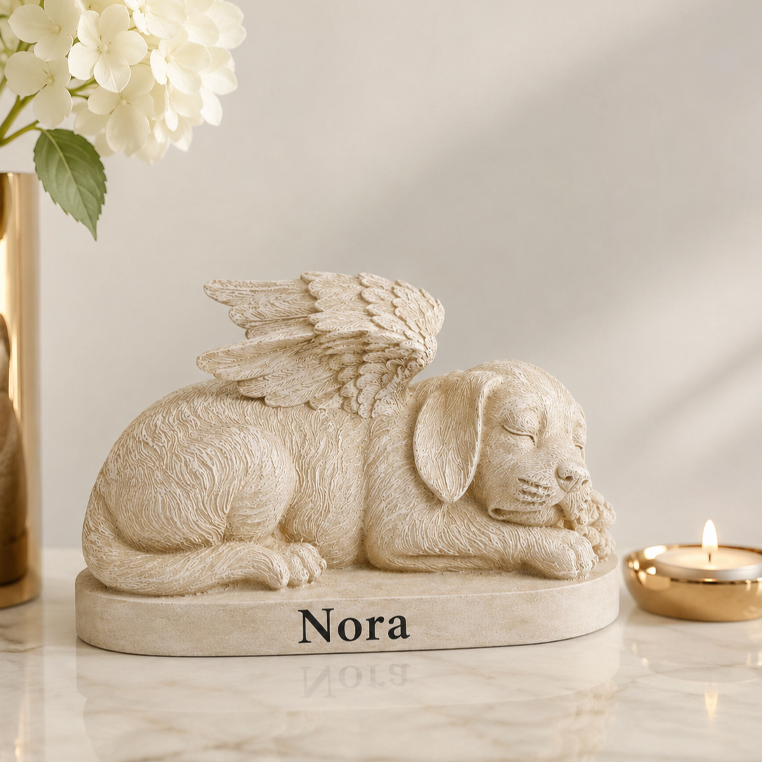 Urn Slapend Hondje - Beige - 1200 ML