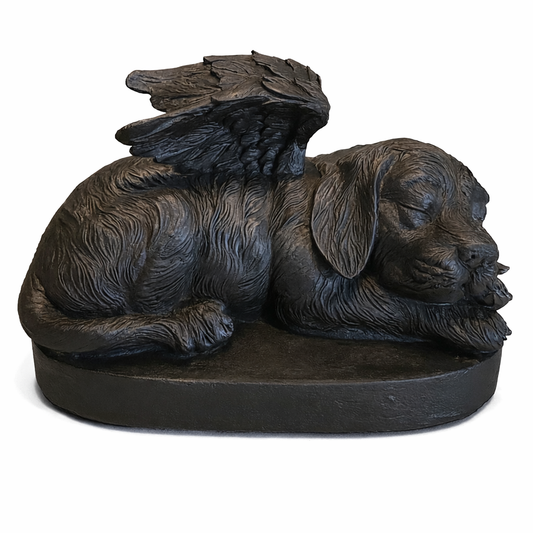 Urn Slapend Hondje - Zwart