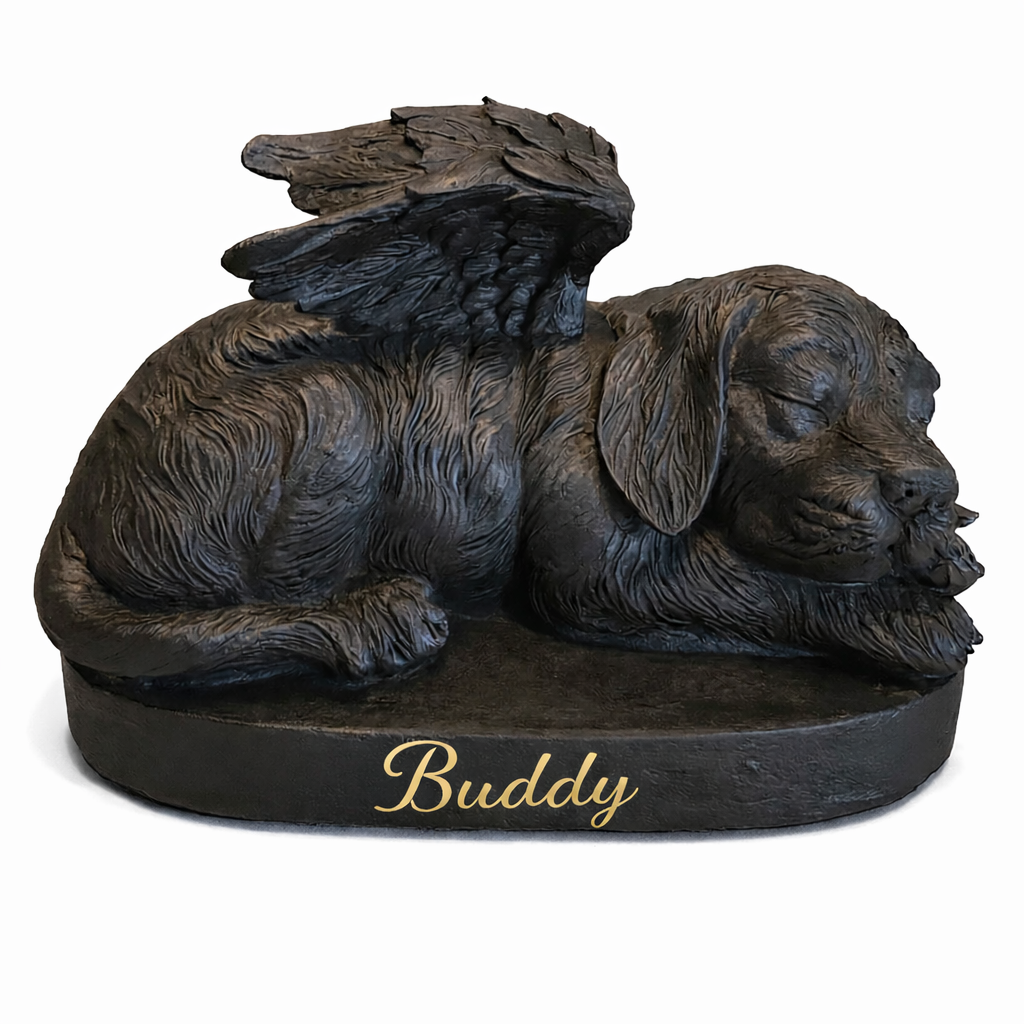 Urn Slapend Hondje - Zwart
