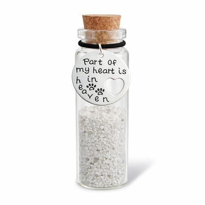 herinneringsflesje voor een klein beetje as, een gedeelte van de as, snorhaartjes of een plukje haar van je kat of hond