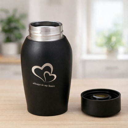 Urn Black - Stainless Steel 250 ML - Always in my heart