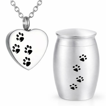 Memorial Set: Mini Urn and Ash Pendant