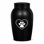 Urn - 500 ML - Zwart - Hart met Pootafdruk