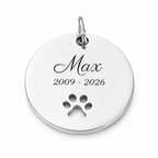 Memorial Flesje - Met gegraveerde hanger