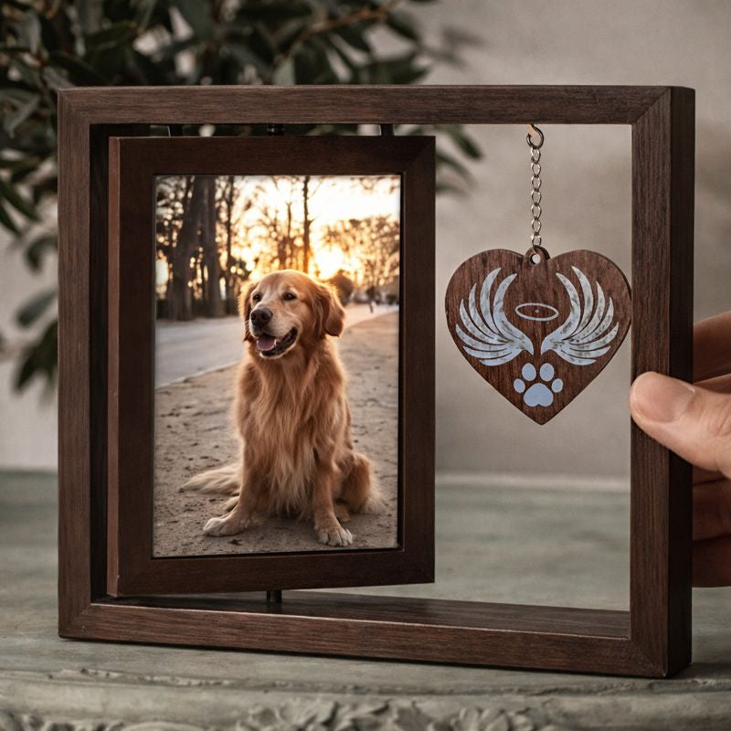 Herdenkingsfotolijst met Asbuisje - Hond