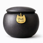 Black Urn - 350 ml - with keepsake pendants