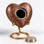 Mini urn - Bruin hart - 110 ML