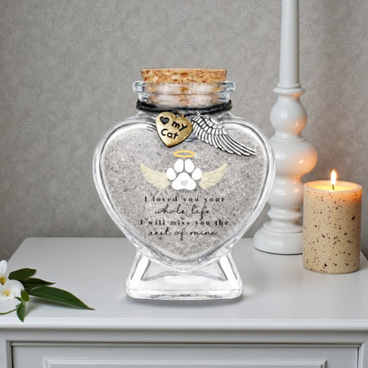 Memorial bottle - With text - Cat