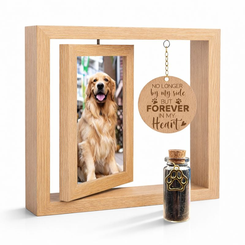 Memorial photo frame with ash tube