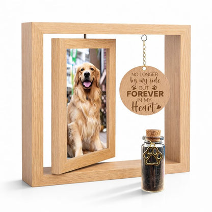 Memorial photo frame with ash tube