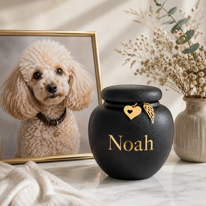 Mini urn with keepsake pendants - 7 x H 7 cm