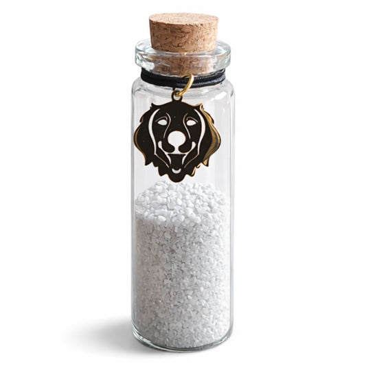 Memorial bottle - Dog - Gold 