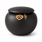 Black Urn - 350 ml - with keepsake pendants