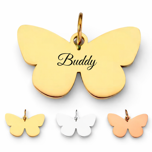 Hanger met gravure - Vlinder