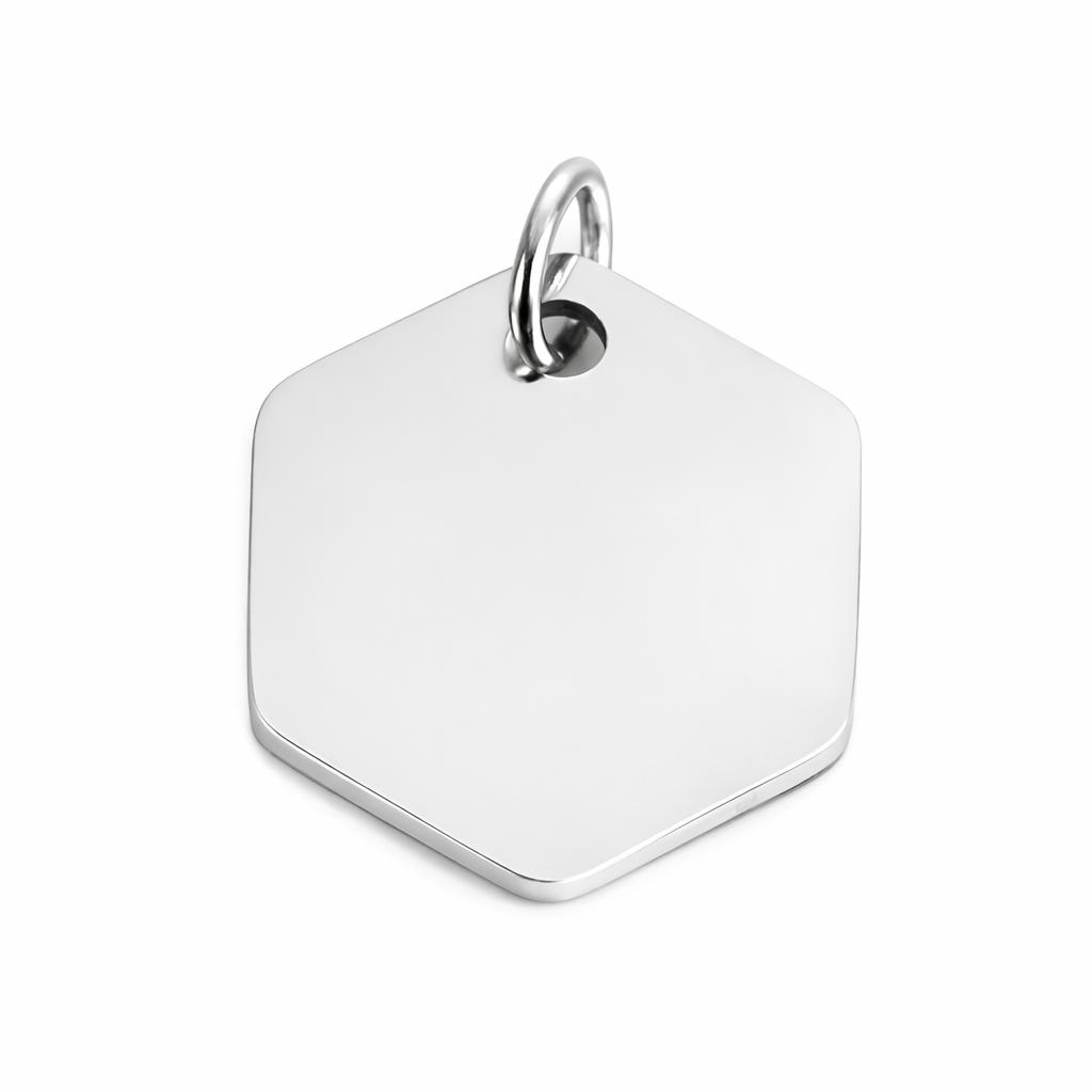 Hanger met gravure - Hexagon