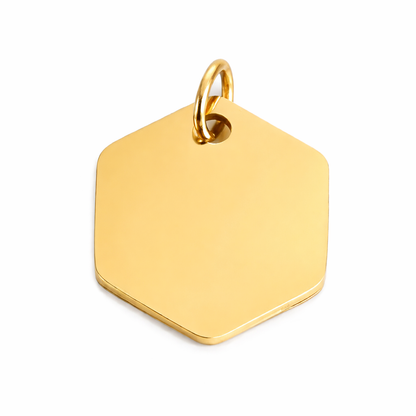 Hanger met gravure - Hexagon