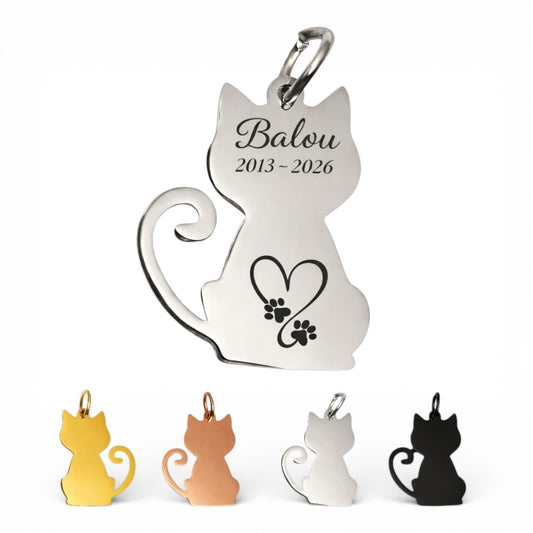 Hanger met gravure - Kat